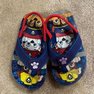 Toddler paw patrol flip flops